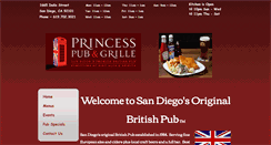 Desktop Screenshot of princesspub.com