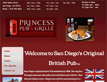 Tablet Screenshot of princesspub.com